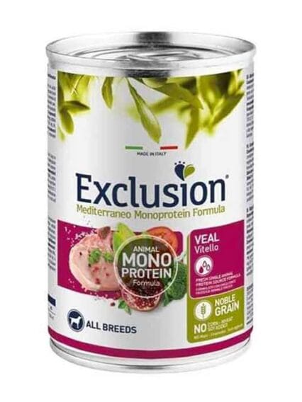 Exclusion Mediterraneo Monoproteico All Breeds VITELLO 400gr