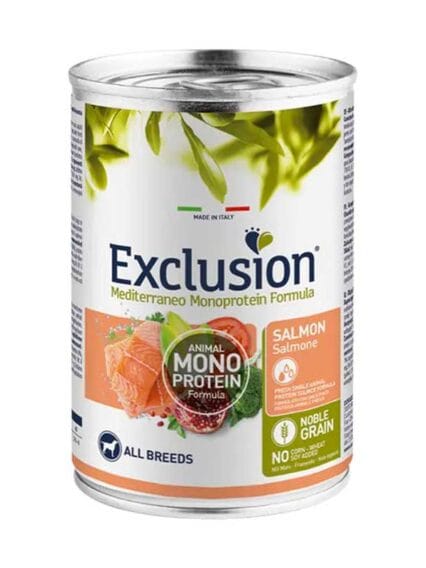 Exclusion Mediterraneo Monoproteico All Breeds SALMONE 400gr