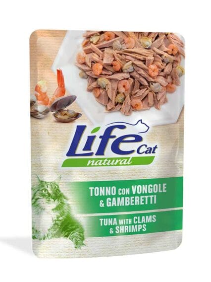 Life Cat Natural Filetti di Tonno con Vongole e Gamberetti 70gr
