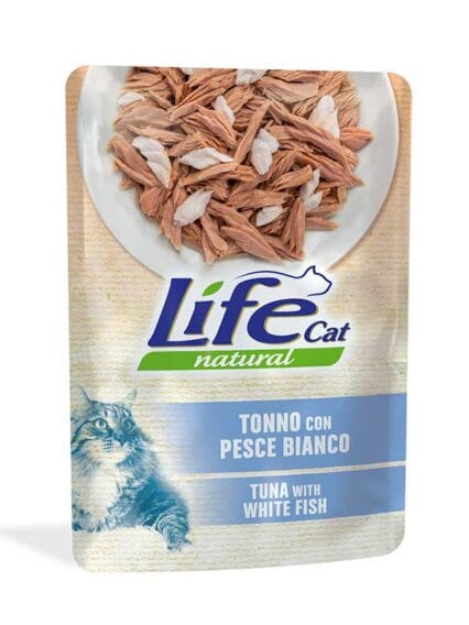 Life Cat Natural Filetti di Tonno con Pesce Bianco 70gr