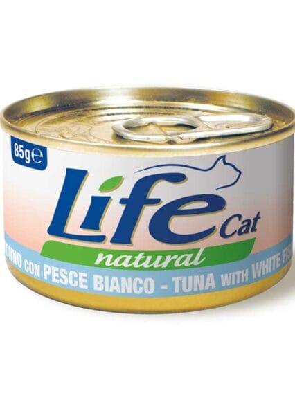 Life Cat Filetti di Tonno con Pesce Bianco 85gr