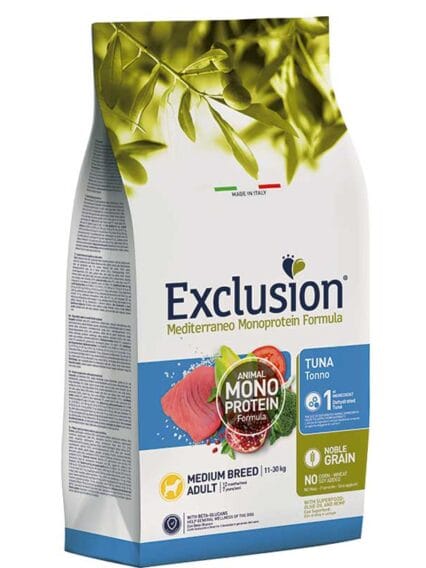 Exclusion Mediterraneo Noble Grain Adult Medium Croccantini  Tonno 12kg