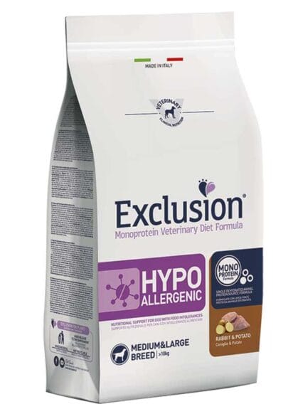 Exclusion Hypoallergenic Adult Medium e Large Breed Coniglio e Patate 2kg