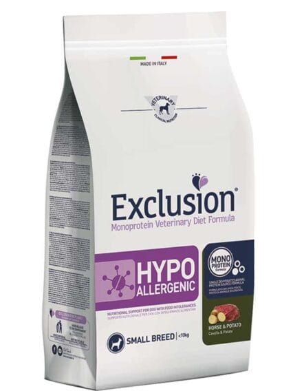 Exclusion Hypoallergenic Adult Small Breed Cavallo e Patate 2 kg