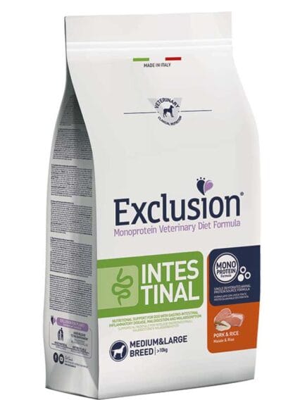 Exclusion Intestinal Maiale e Riso Medium e Large breed 12 kg