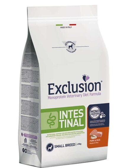 Exclusion Intestinal Maiale e Riso Small breed 2 kg