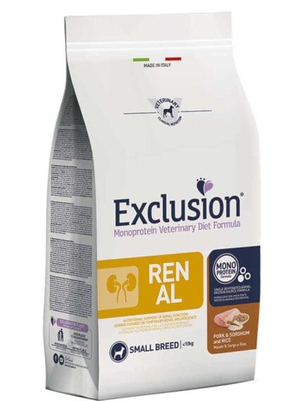 Exclusion Renal Maiale Sorgo e Riso Adult Small Breed 2kg