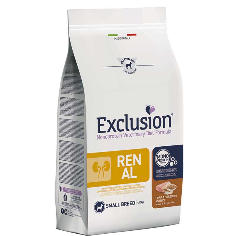 Exclusion Renal Maiale Sorgo e Riso Adult Small Breed 2kg