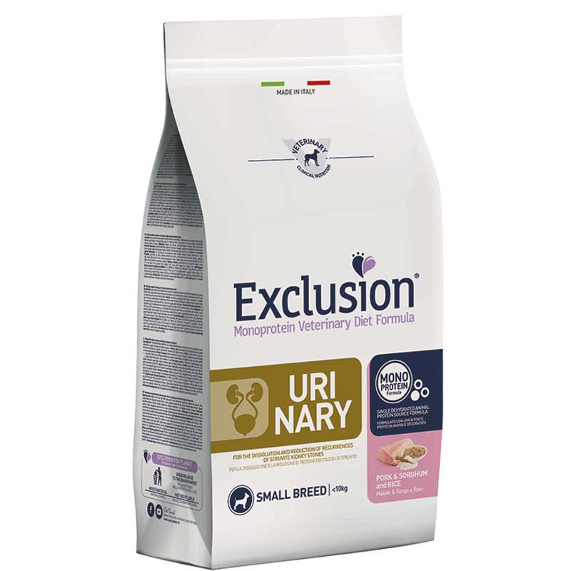 Exclusion Urinary Maiale Sorgo e Riso Adult Small Breed 2kg