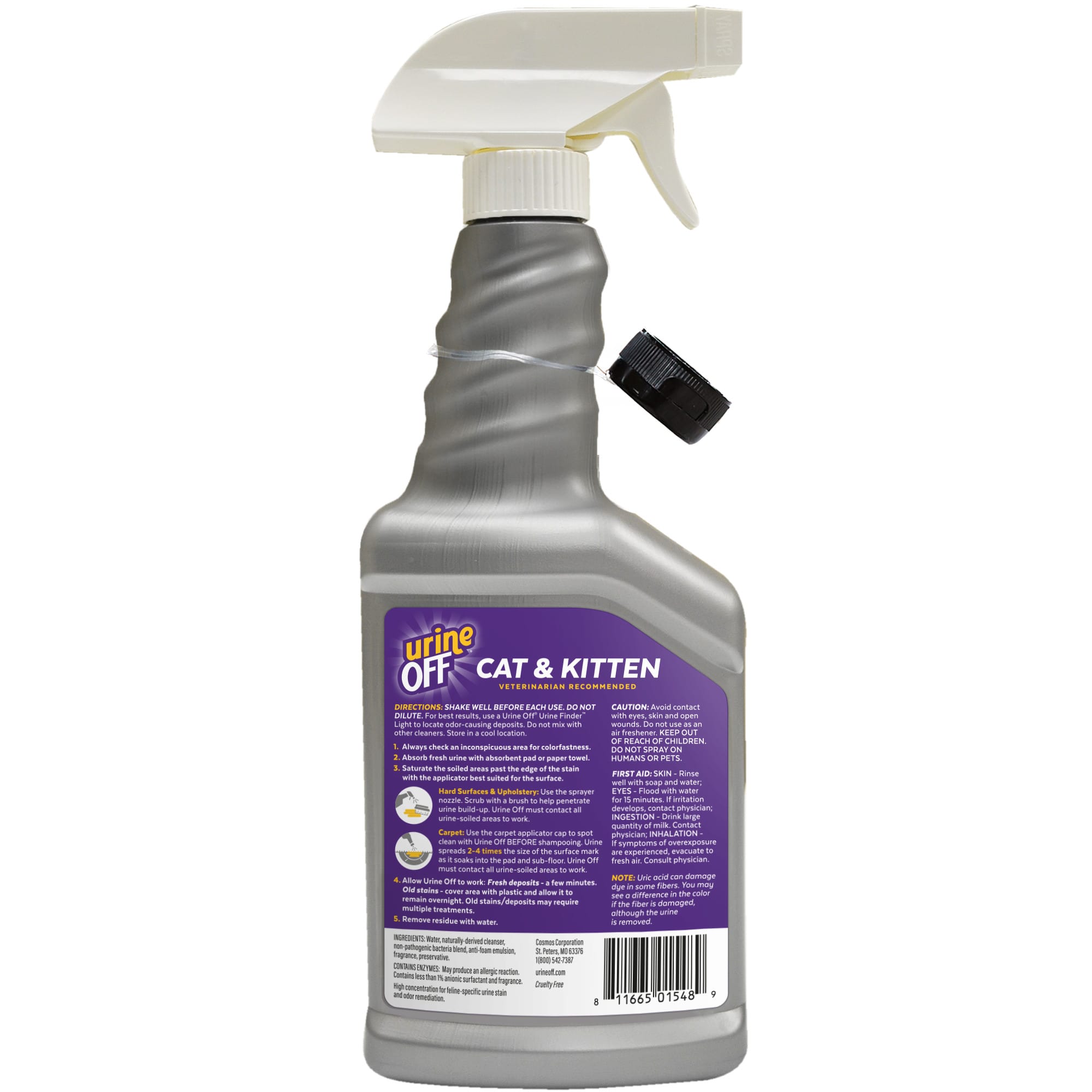 Urine Off Elimina Odori e Macchie per Gatti e gattini 500ml - immagine 2