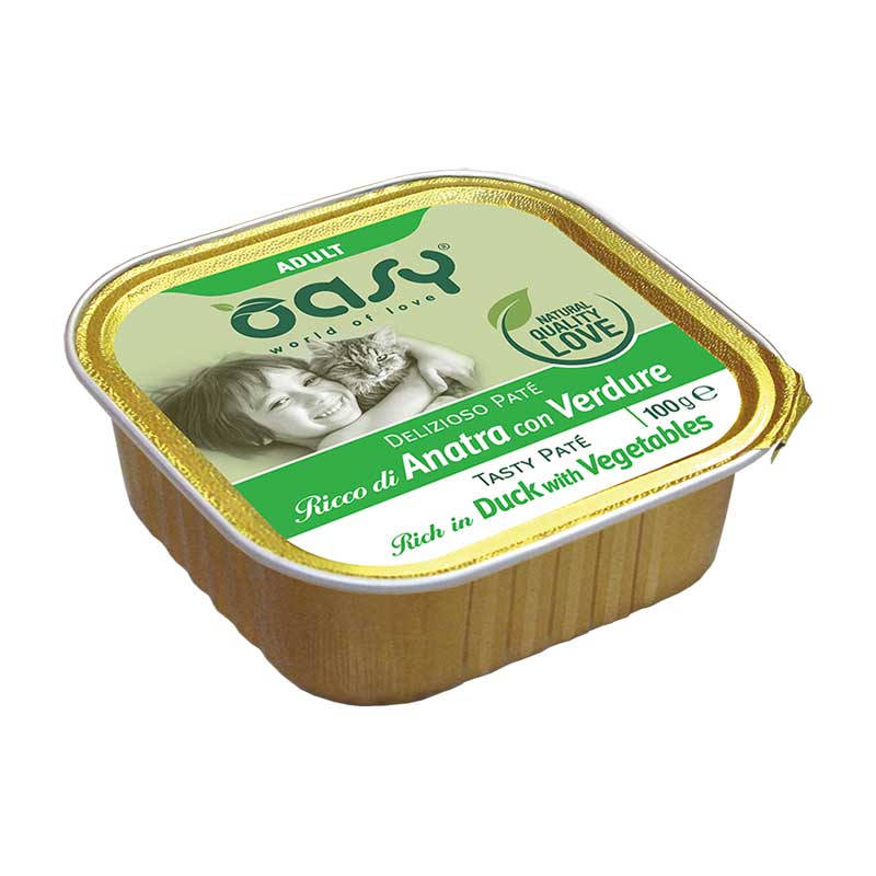 Oasy Delizioso Patè Ricco di Anatra con Verdure 100gr