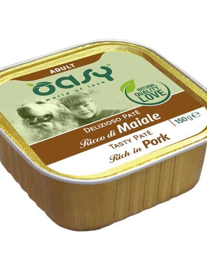 Oasy Delizioso Pat&egrave; Adult ricco di Maiale 150gr