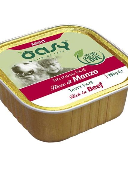 Oasy Delizioso Pat&egrave; Adult ricco di Manzo 150gr