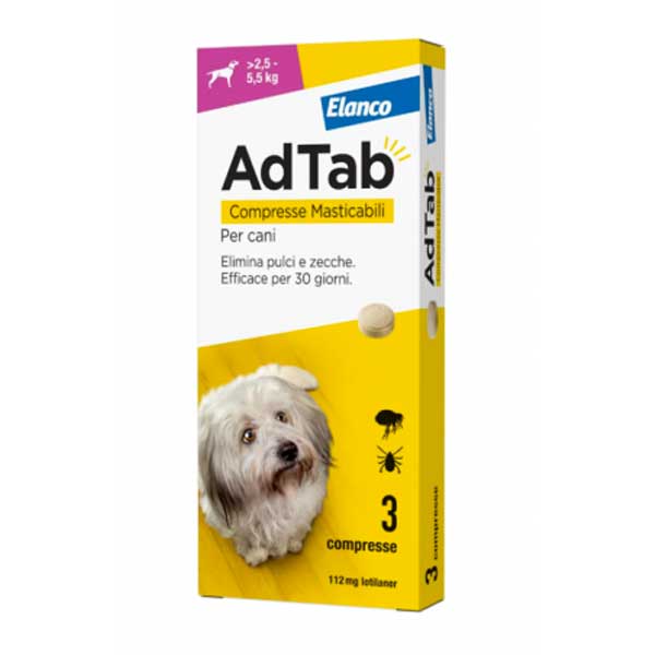 AdTab 2.5-5.5kg compresse masticabili per Cani