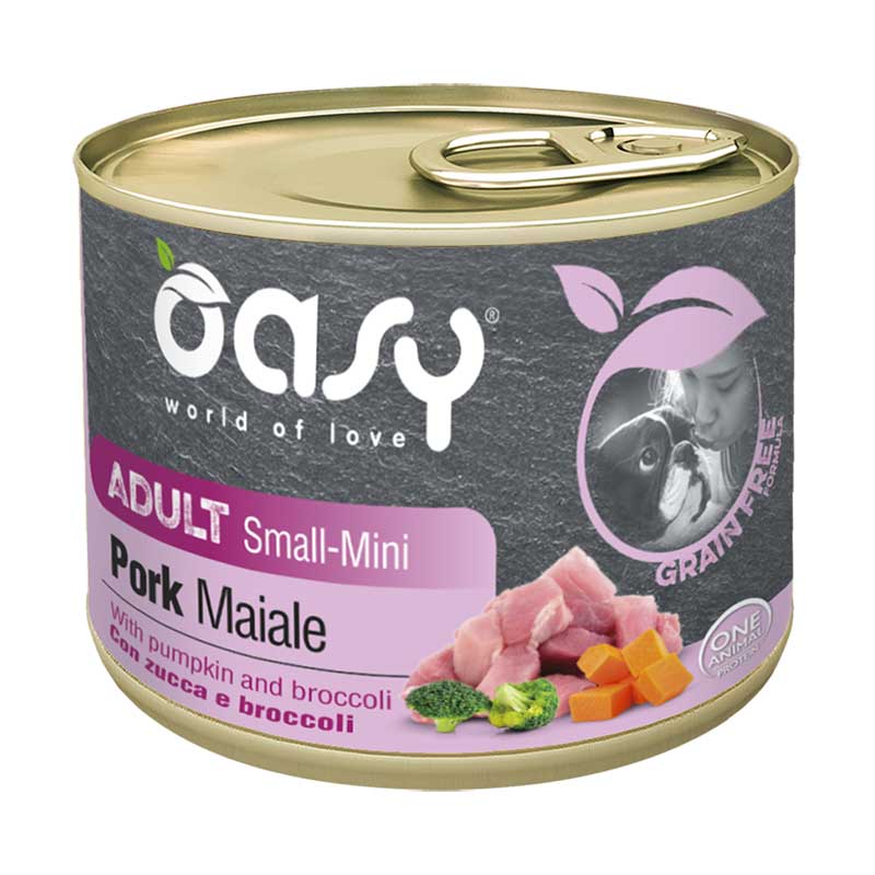 Oasy Grain Free Adult Mini Maiale Zucca e Broccoli 200gr