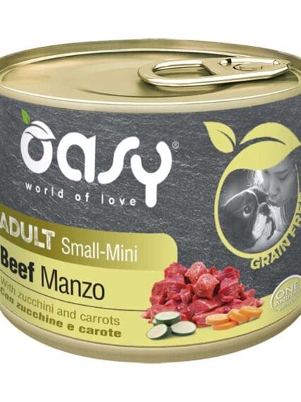 Oasy Grain Free Adult Mini Manzo con Zucchine e Carote 200gr