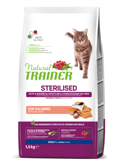 Natural Trainer Sterilized Cat Salmone