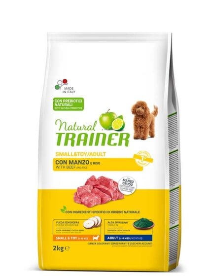 Natural Trainer Adult Small e Toy Manzo e Riso 2kg