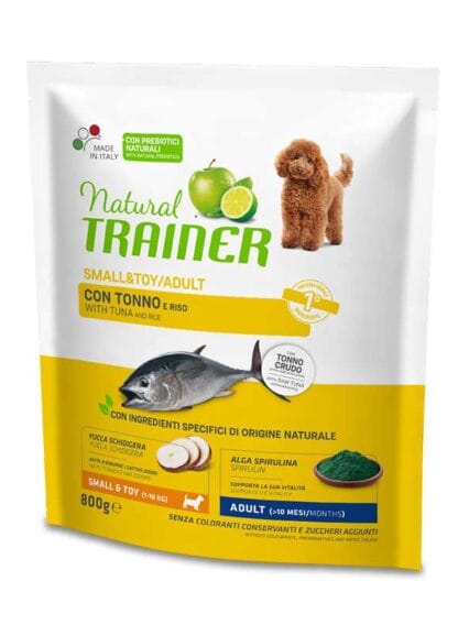 Natural Trainer Adult Small e Toy Tonno e Riso 800gr