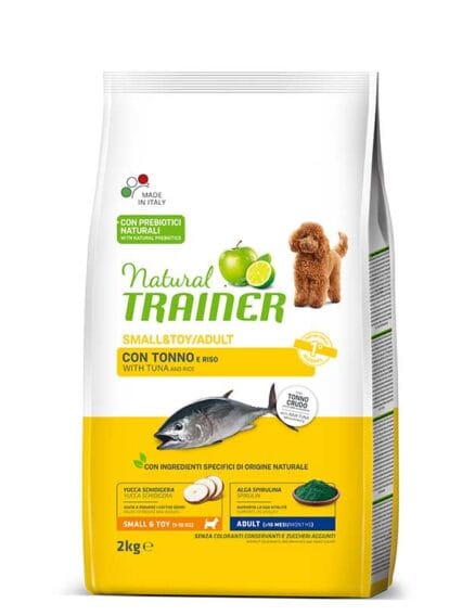 Natural Trainer Adult Small e Toy Tonno e Riso 2kg