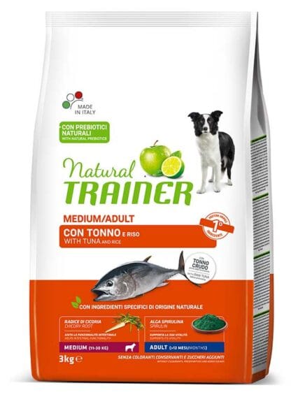 Natural Trainer Medium Adult con Tonno Fresco e Riso 3kg