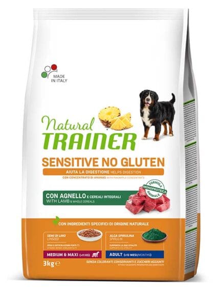Natural Trainer Adult Med e Maxy con Agnello e Cereali Integrali da 3kg