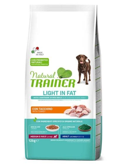 Natural Trainer Light in Fat Medium/Maxy Adult con Tacchino 12kg