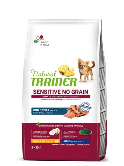 Natural Trainer No Grain Small e Toy Adult Trota 2kg
