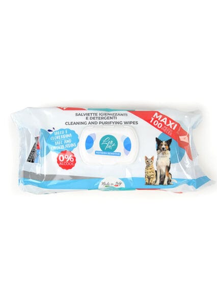 SALVIETTE DETERGENTI leopet MAXI FORMATO da 100pz