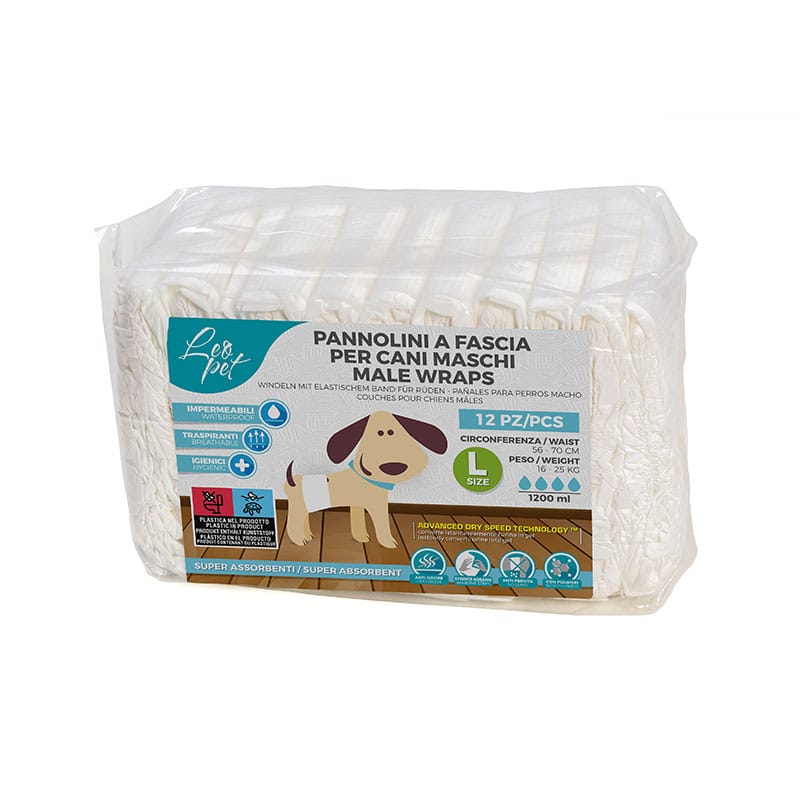 PANNI A FASCIA PER CANI MASCHI 12pz - immagine 4