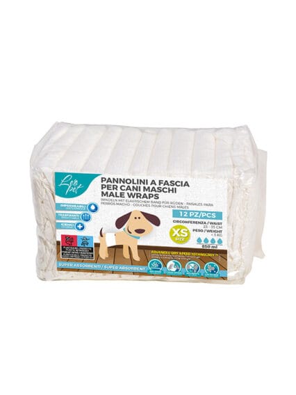 PANNI A FASCIA PER CANI MASCHI 12pz