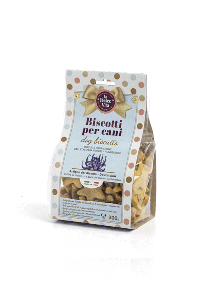 Biscotti Artigianali La Dolce Vita per cani con Artiglio Del Diavolo 300gr