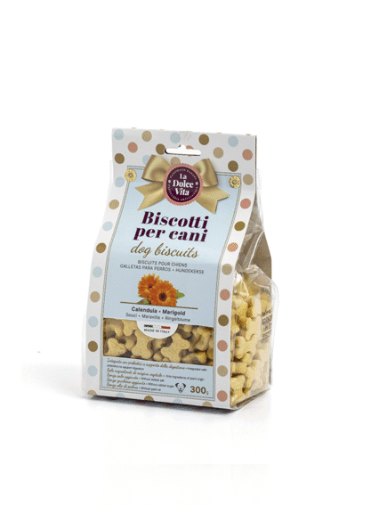 Biscotti Artigianali La Dolce Vita per cani con Calendula 300gr