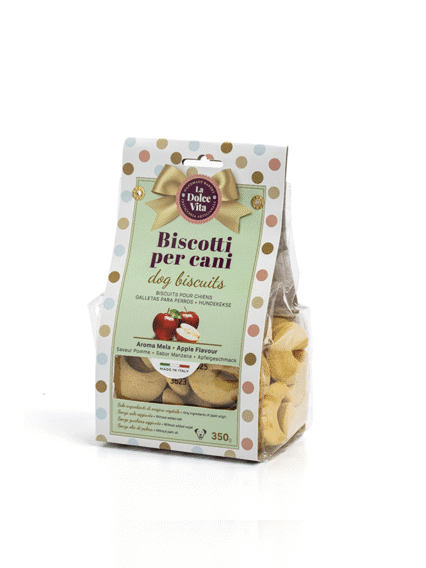 Biscotti Artigianali La Dolce Vita per cani al gusto di Mela 350gr
