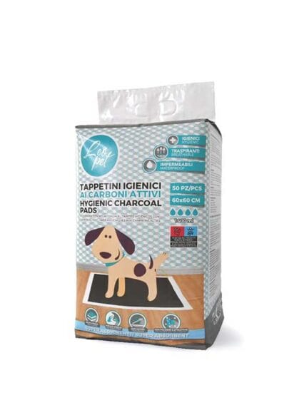 Tappetini Igenici Carboni Attivi per cani 60x60 da 50pezzi