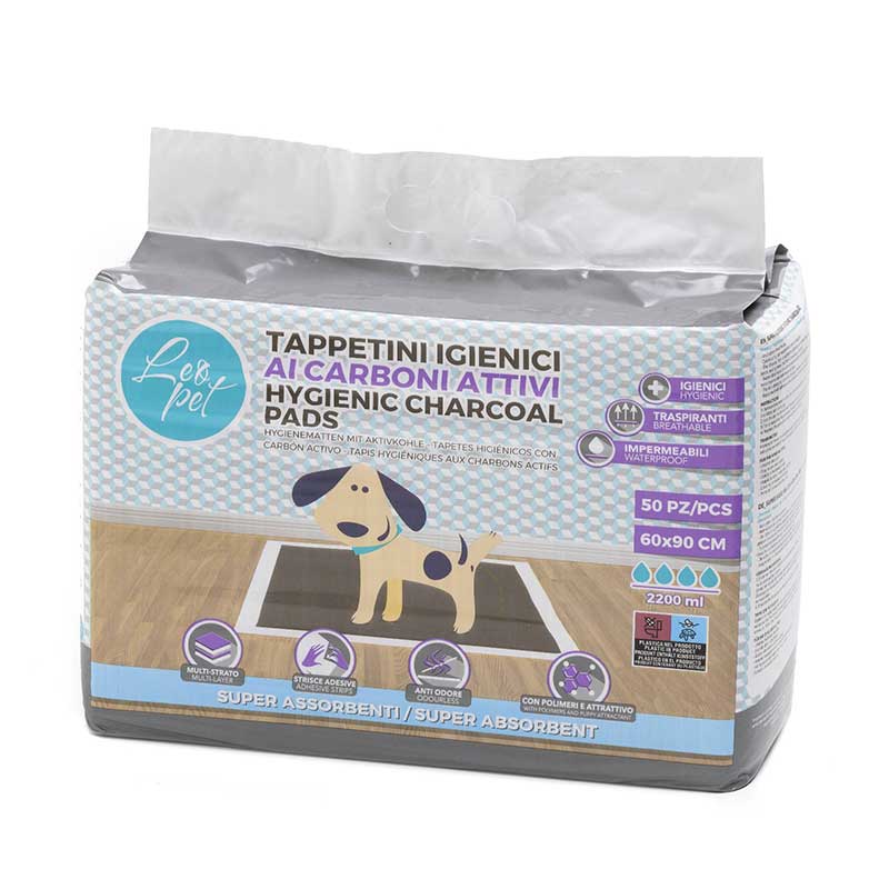 Tappetini Igenici Carboni Attivi per cani 60x90 da 50pezzi