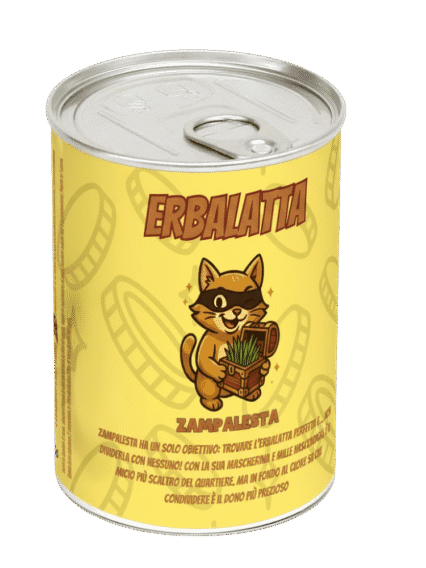 Zampalesta Erbalatta – Erba gatta in barattolo per gatti curiosi e raffinati x5 semine