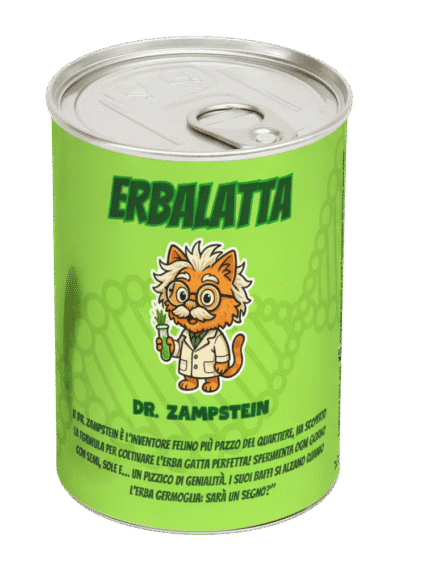 Dr. Zampstein Erbalatta – Kit Erbalatta da coltivare per gatti felici x5 semine