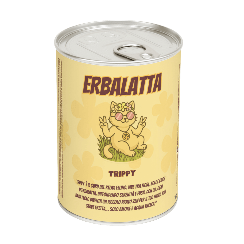 Trippy Erbalatta - Kit erba gatta naturale in barattolo per gatti rilassati x5 semine