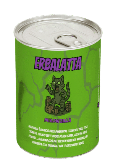 Miaowzilla Erbalatta – Kit erba gatta da coltivare per gatti pieni di energia x5 semine