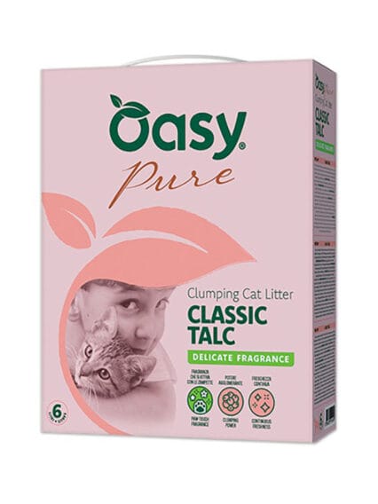 Lettiera Oasy Pure CLASSIC TALCO Agglomerante 10lt