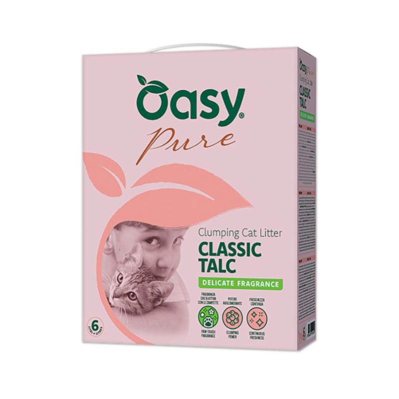 Lettiera Oasy Pure CLASSIC TALCO Agglomerante 10lt