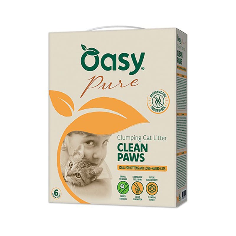 Lettiera Oasy Pure CLEAN PAWS Agglomerante 10lt