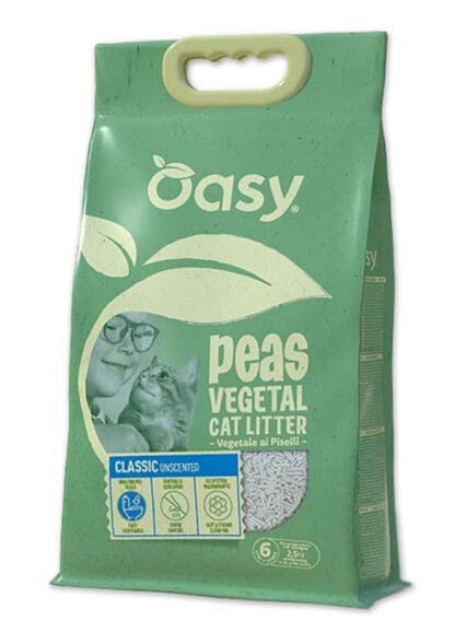 Lettiera Agglomerante Vegetale per gatti ai Piselli Classic Unscented 10 LT