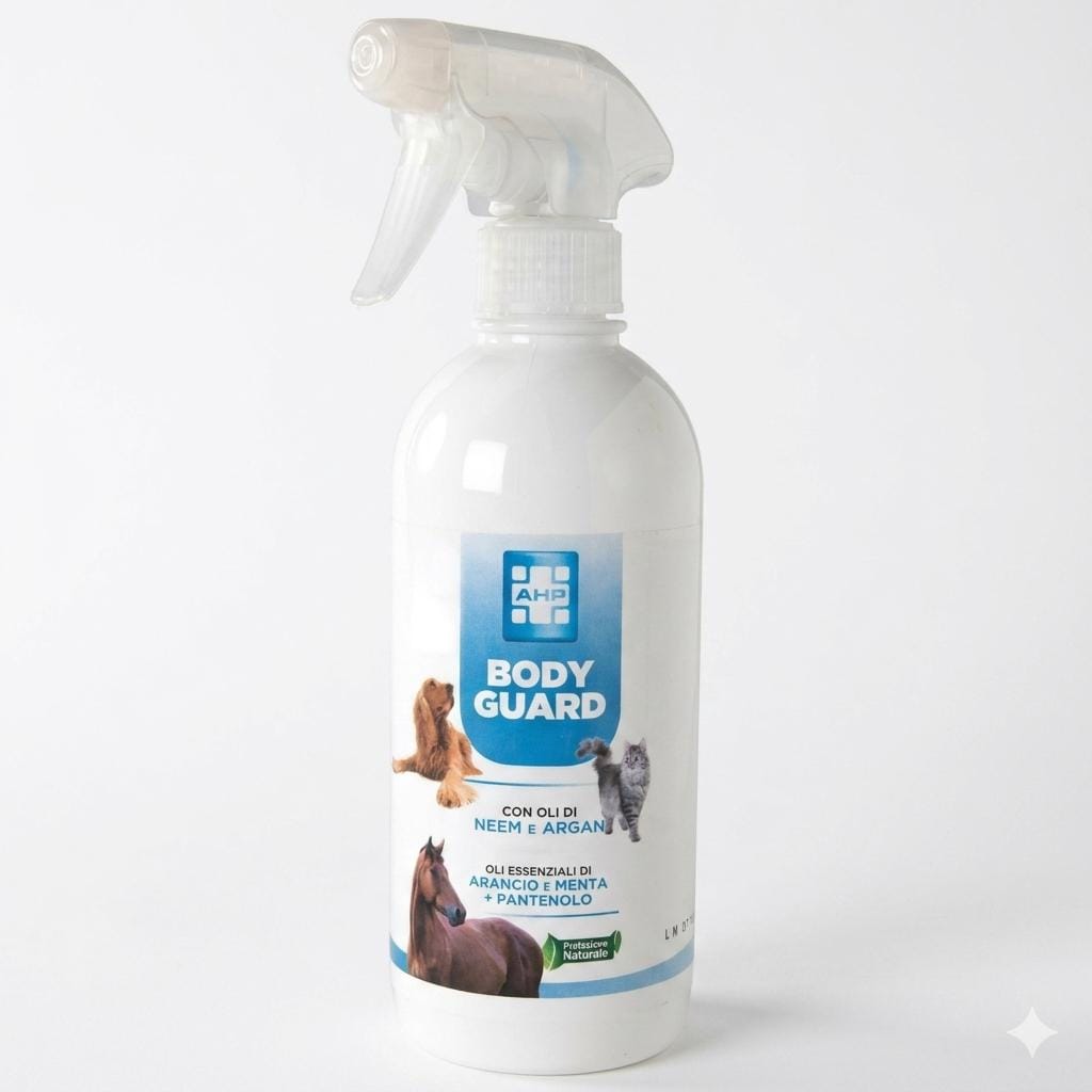 Olio di Neem spray 500ml Body Guard protezione naturale per Cani Gatti e Cavalli