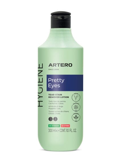 Artero Pretty Eyes RIMUOVI MACCHIE Lozione per l'igiene oculare di Cani e Gatti 300ml